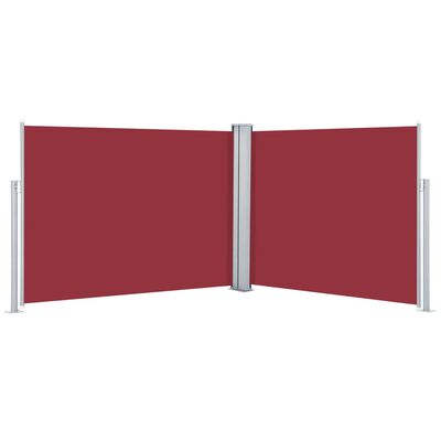 vidaXL Ausziehbare Seitenmarkise Rot 140 x 1000 cm
