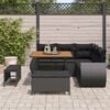 vidaXL Gartensofa-set mit Kissen mit Kissen 8 pcs Schwarz Poly-Rattan