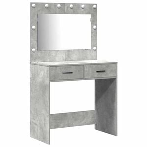 vidaXL Schminktisch 2 stk. Grau 78,5 x 41 x 135 cm Holzwerkstoff