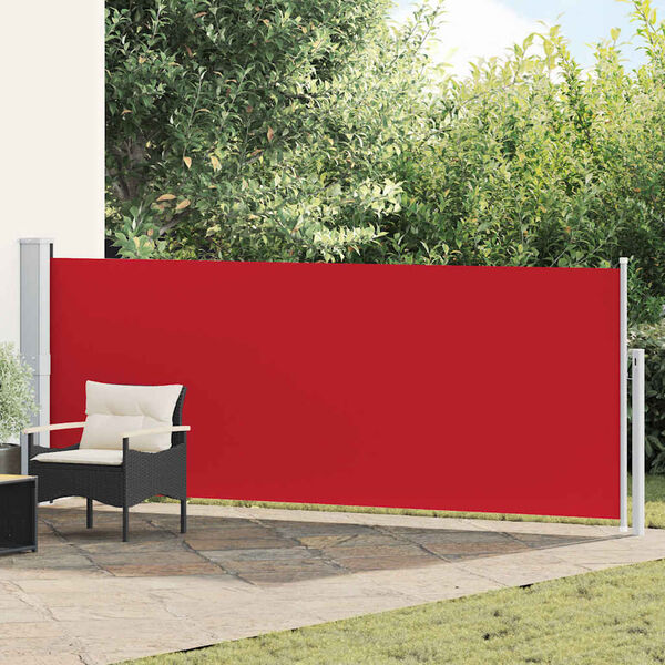 vidaXL Ausziehbare Seitenmarkise 140&times;500 cm Rot