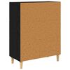 vidaXL Sideboard Schwarz Eichen-Optik 69,5 x 34 x 90 cm Holzwerkstoff