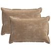 vidaXL Kissenbezug 2 stk. HOUTEN Braun 50 x 75 cm Chenille-Stoff