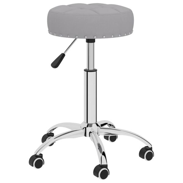 vidaXL Esszimmerst&uuml;hle 2 Stk. Drehbar Grau Stoff