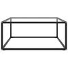 vidaXL Couchtisch Schwarz mit Hartglas 80x80x35 cm