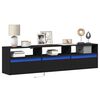 vidaXL TV-Wandschrank mit LED Schwarz 180x31x45 cm