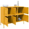 vidaXL Sideboard Senfgelb 100,5x39x79 cm Stahl