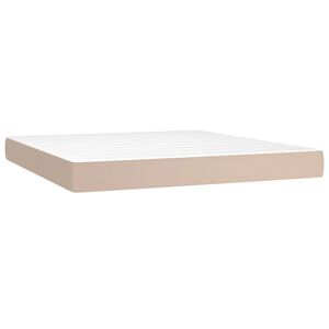 vidaXL Taschenfederkernmatratze Mittel Cappuccino 160x200x20 cm Kunstleder