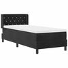 vidaXL Boxspringbett mit Matratze Schwarz 200 x 80 cm Samt