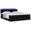 vidaXL Ottoman-Bett mit Matratzen & LEDs Schwarz 180x200 cm Stoff