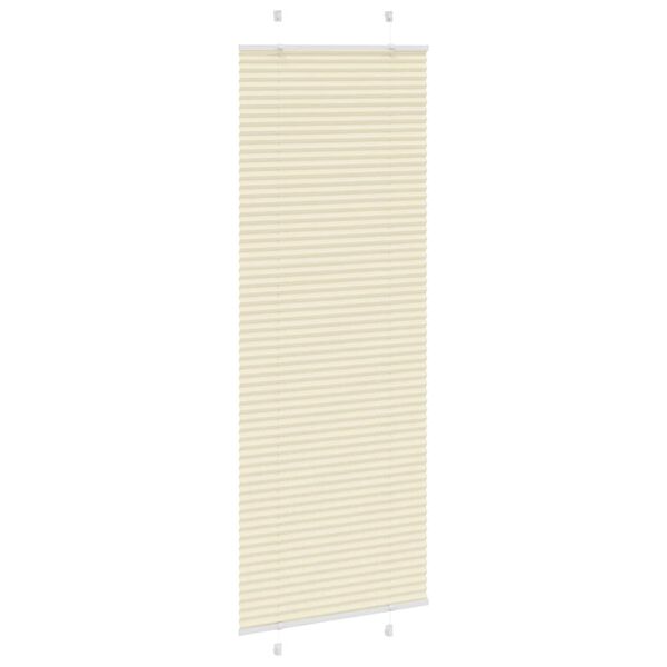 vidaXL Plissee Creme 80x200 cm Stoffbreite 79,4 cm Polyester