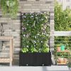 vidaXL Garten-Pflanzgef&auml;&szlig; 2 pcs Schwarz 80 x 40 x 143 cm Stahl