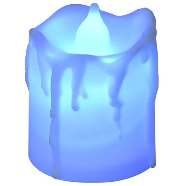 vidaXL LED-Teelichter 12 Stk. Flammenlos Elektrisch Bunt