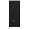 vidaXL Highboard Schwarz Eichen-Optik 69,5 x 34 x 180 cm Holzwerkstoff