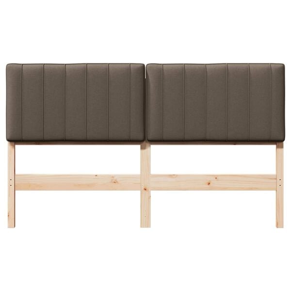 vidaXL Gepolstertes Kopfteil mit Kopfteil Braun und Taupe 150 cm