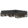 vidaXL Gartensofa-set 12 stk. Grau und Dunkelgrau Poly-Rattan