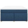 vidaXL Boxspringbett mit Matratze Blau 140x190 cm Stoff