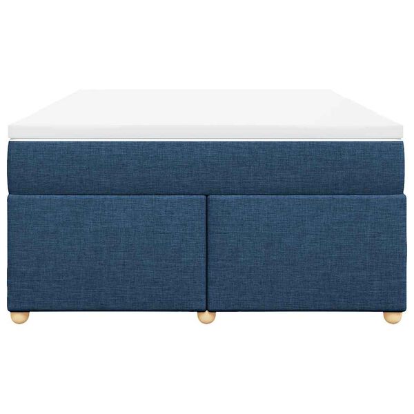 vidaXL Boxspringbett mit Matratze Blau 140x190 cm Stoff