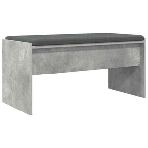 vidaXL Flurbank mit Kissen Beton Grau 83 x 38 x 40 cm