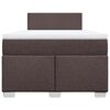 vidaXL Boxspringbett mit Matratze Dunkelbraun 120x190 cm Stoff