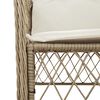 vidaXL 5-tlg. Garten-Essgruppe mit Kissen Beige Poly Rattan