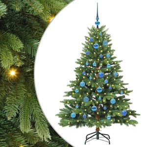vidaXL K&uuml;nstlicher Weihnachtsbaum mit 150 LEDs Gr&uuml;n 150 cm PE und PVC
