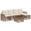 vidaXL Gartensofa-set 6 pcs Beige und Cremewei&szlig; Poly-Rattan