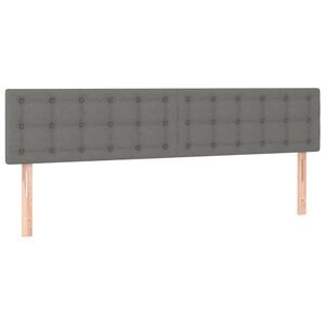 vidaXL Kopfteile Dunkelgrau 180x5x78/88 cm Stoff
