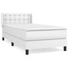 vidaXL Boxspringbett mit Matratze Wei&szlig; 100x200 cm Kunstleder