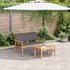 vidaXL Gartensofa-set mit Kissen 2 pcs Anthrazit Massivholz Akazie