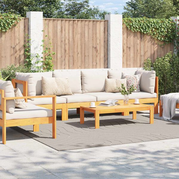 vidaXL Bereichsteppiche Quadratisch Creme 240 x 240 cm