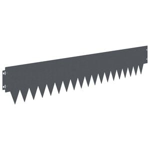 vidaXL Rasenkante 10 stk. 103 x 20 cm Stahl Anthrazit