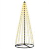 vidaXL LED-Weihnachtsbaum 165 cm 270 LEDs Warmes Wei&szlig; Eisen Schwarz