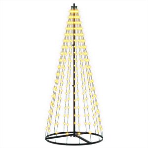 vidaXL LED-Weihnachtsbaum 165 cm 270 LEDs Warmes Wei&szlig; Eisen Schwarz