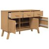 vidaXL Sideboard OLDEN Braun 114x43x73,5 cm Massivholz Kiefer