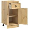vidaXL Schrank SKI Honigbraun 40 x 46 x 81.5 cm Massives Kiefernholz