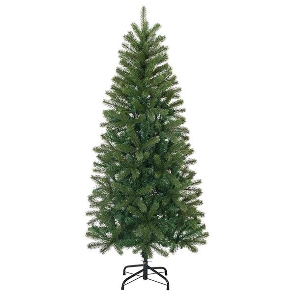 vidaXL K&uuml;nstlicher Weihnachtsbaum mit 150 LEDs Gr&uuml;n 150 cm PE und PVC
