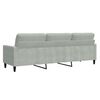 vidaXL 3-Sitzer-Sofa Hellgrau 210 cm Samt