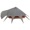 vidaXL Teepee Zelt f&uuml;r 9 Personen Grau und Orange 502 x 502 x 297 cm