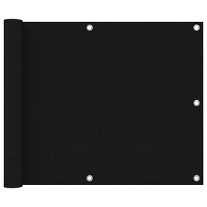 vidaXL Balkon-Sichtschutz Schwarz 75x400 cm Oxford-Gewebe