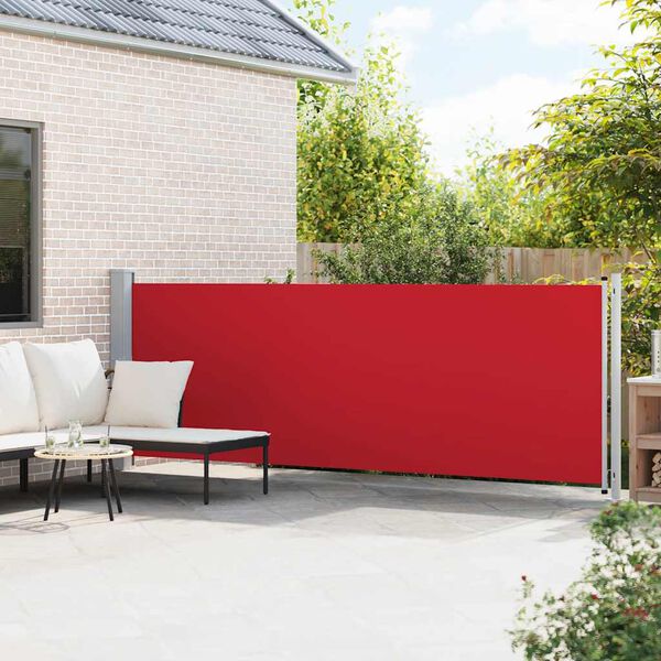 vidaXL Seitenmarkise Ausziehbar 140x600 cm Rot