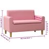 vidaXL 2-Sitzer-Kindersofa Rosa Kunstleder