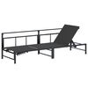 vidaXL Sonnenliege Schwarz 200 x 62 x 59,5 cm Textilene