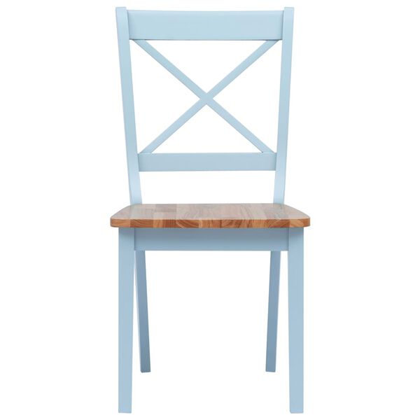 vidaXL Esszimmerst&uuml;hle 4 Stk Grau Helles Holz Massivholz Kautschukbaum