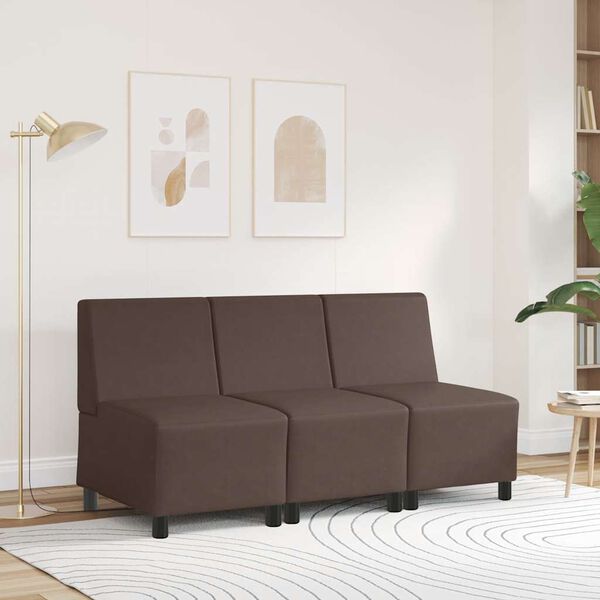vidaXL Modulares Sofa ohne Armlehnen Braun 55 cm Kunstleder
