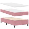 vidaXL Boxspringbett mit Matratze mit LED Rosa 90 x 200 cm Samt