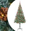 vidaXL K&uuml;nstlicher Weihnachtsbaum Gr&uuml;n 180 cm PVC und Stahl