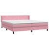 vidaXL Boxspringbett mit Matratze Rosa 180x210 cm Samt