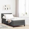 vidaXL Boxspringbett mit Matratze Dunkelgrau 190 x 90 cm Polyester