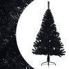 vidaXL K&uuml;nstlicher Halb-Weihnachtsbaum mit St&auml;nder Schwarz 120 cm PVC