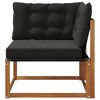 vidaXL Outdoor Ecksofa Massivholz Akazie Natur